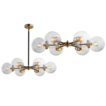 Caleb 28" Brass Cluster Pendant - JONATHAN Y
